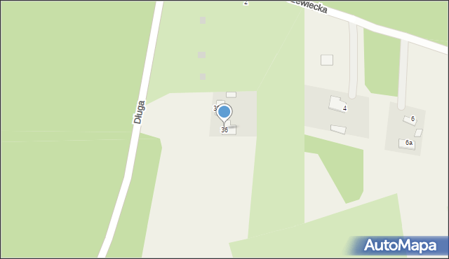Drzewce, Długa, 36, mapa Drzewce