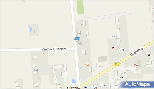 Duchnów, Dłuska, 4, mapa Duchnów