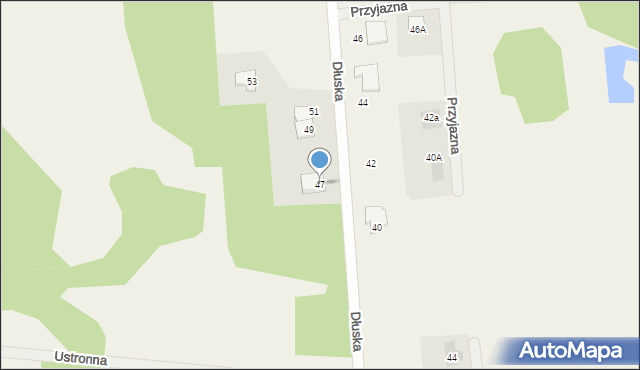 Duchnów, Dłuska, 47, mapa Duchnów
