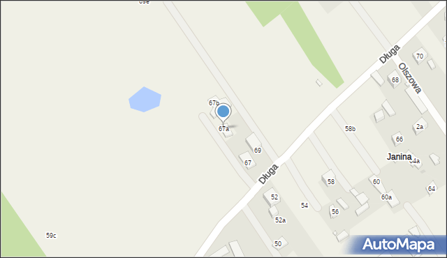 Duczki, Długa, 67a, mapa Duczki