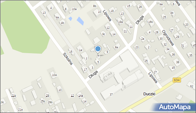Duczki, Długa, 7, mapa Duczki