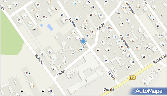 Duczki, Długa, 9b, mapa Duczki