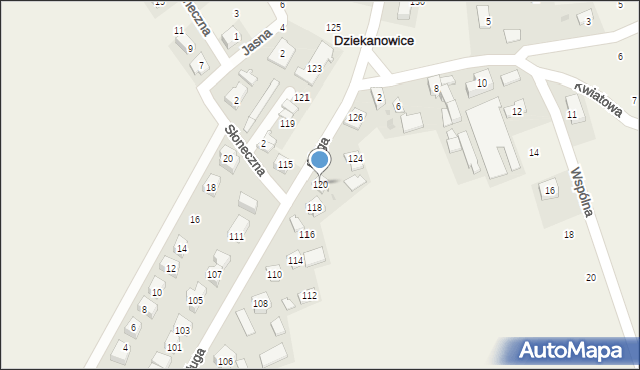 Dziekanowice, Długa, 120, mapa Dziekanowice