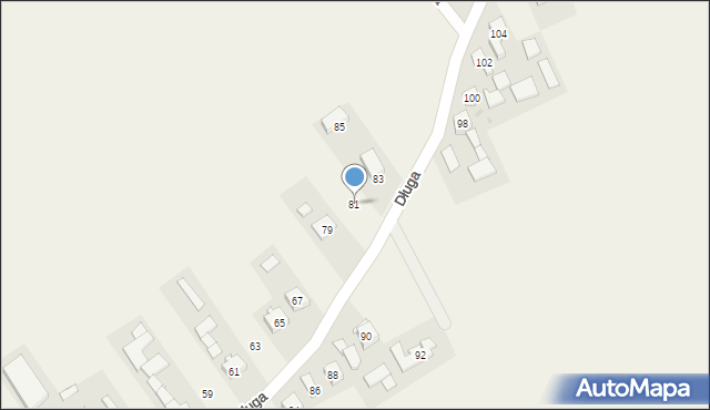 Dziekanowice, Długa, 81, mapa Dziekanowice