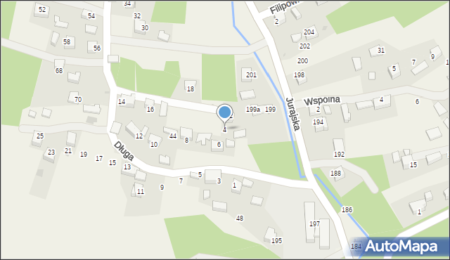 Filipowice, Długa, 4, mapa Filipowice