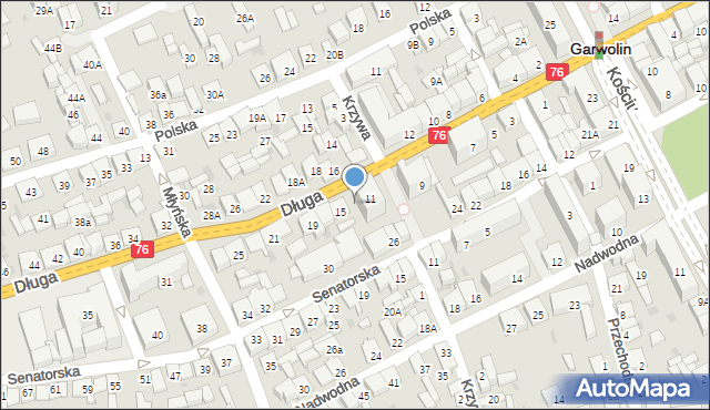 Garwolin, Długa, 13, mapa Garwolin