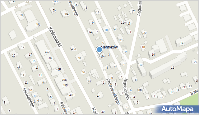 Garwolin, Dłużniewskiego-Lecha Henryka, 12, mapa Garwolin