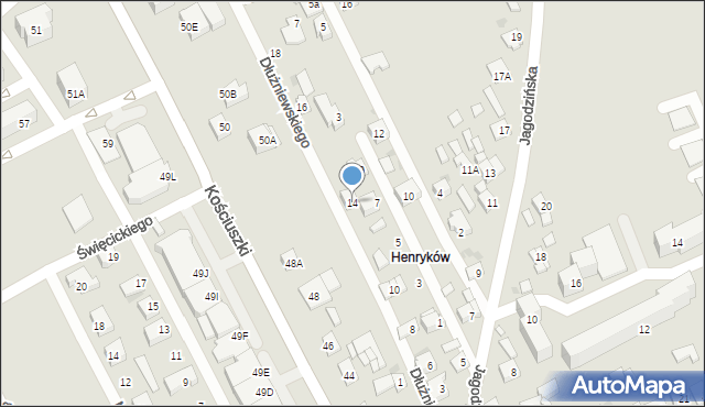 Garwolin, Dłużniewskiego-Lecha Henryka, 14, mapa Garwolin