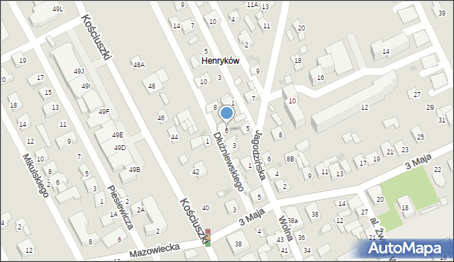 Garwolin, Dłużniewskiego-Lecha Henryka, 6, mapa Garwolin