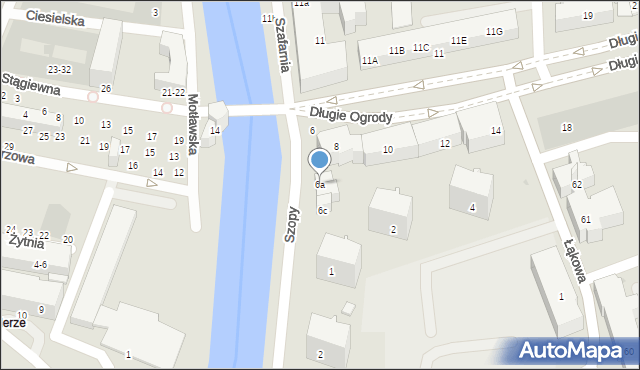 Gdańsk, Długie Ogrody, 6a, mapa Gdańska