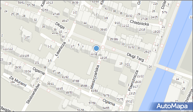 Gdańsk, Długi Targ, 13, mapa Gdańska