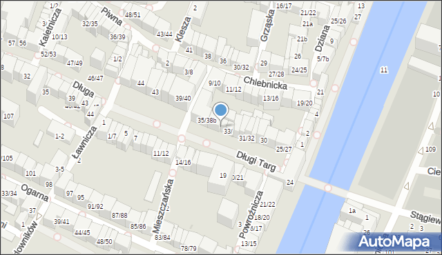 Gdańsk, Długi Targ, 35/38a, mapa Gdańska