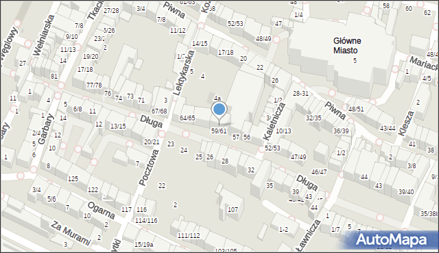 Gdańsk, Długa, 60, mapa Gdańska