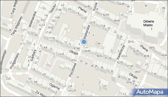 Gdańsk, Długa, 66, mapa Gdańska