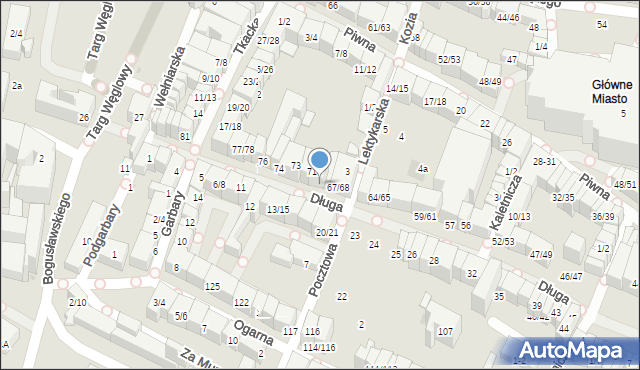Gdańsk, Długa, 70, mapa Gdańska