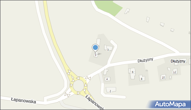 Gdów, Dłużyzny, 1, mapa Gdów