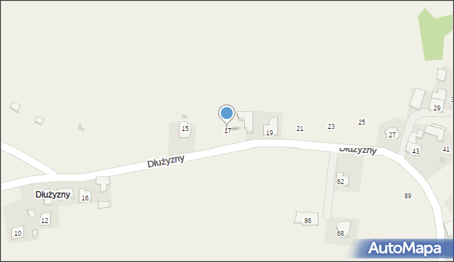 Gdów, Dłużyzny, 17, mapa Gdów