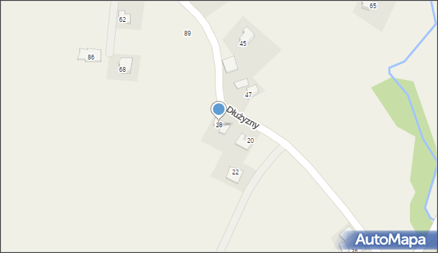 Gdów, Dłużyzny, 18, mapa Gdów