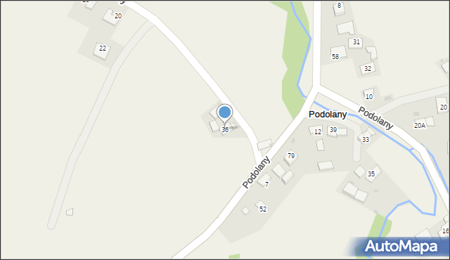 Gdów, Dłużyzny, 36, mapa Gdów