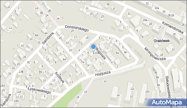 Gdynia, Długosza Jana, 7, mapa Gdyni