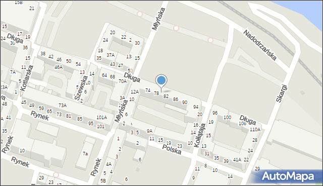 Głogów, Długa, 80, mapa Głogów