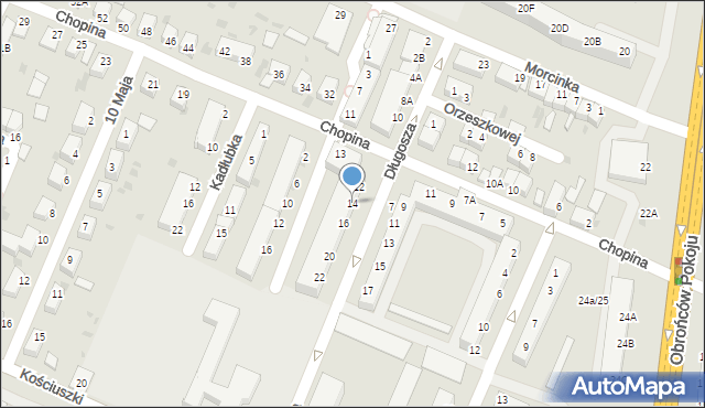 Głogów, Długosza Jana, 14, mapa Głogów