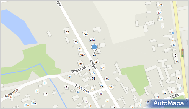 Głowaczów, Długa, 26, mapa Głowaczów