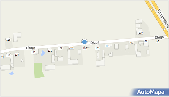 Głuchów, Długa, 105, mapa Głuchów