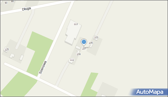 Górzno, Długa, 107, mapa Górzno