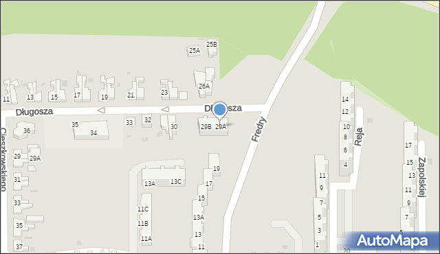 Gorzów Wielkopolski, Długosza Jana, 29A, mapa Gorzów Wielkopolski