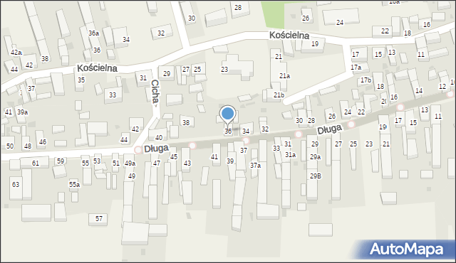 Grębocice, Długa, 36, mapa Grębocice