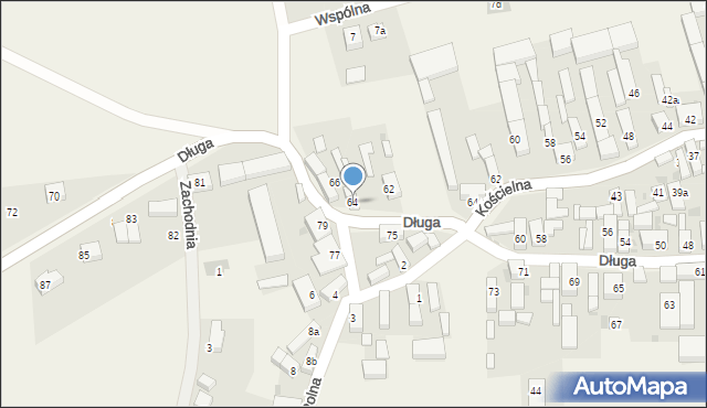 Grębocice, Długa, 64, mapa Grębocice