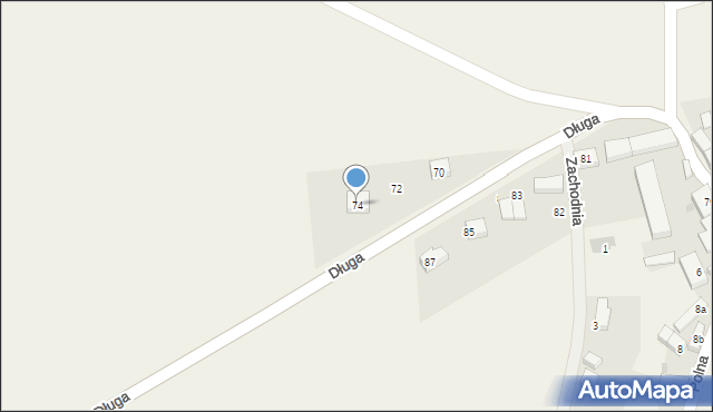 Grębocice, Długa, 74, mapa Grębocice
