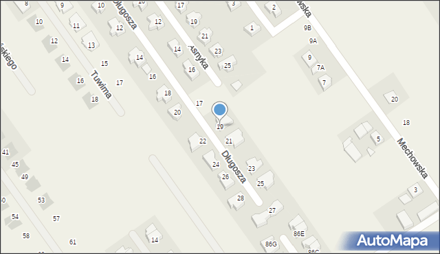 Gruszczyn, Długosza Jana, 19, mapa Gruszczyn