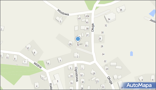 Grzybno, Długa, 31, mapa Grzybno