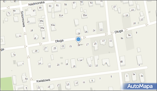 Grzybowo, Długa, 19, mapa Grzybowo