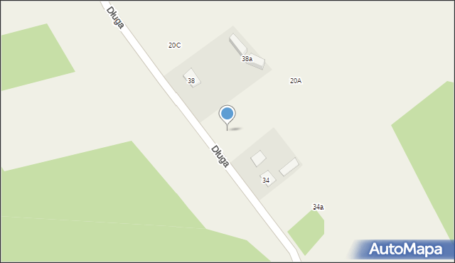 Gzin, Długa, 36, mapa Gzin