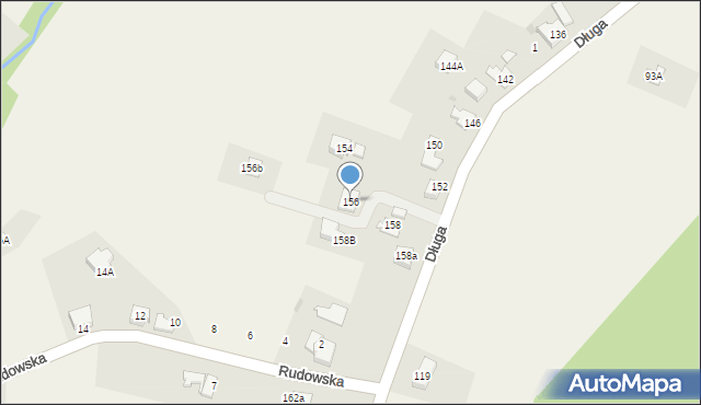 Hażlach, Długa, 156, mapa Hażlach