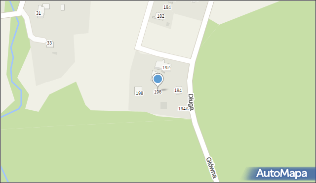 Hażlach, Długa, 196, mapa Hażlach