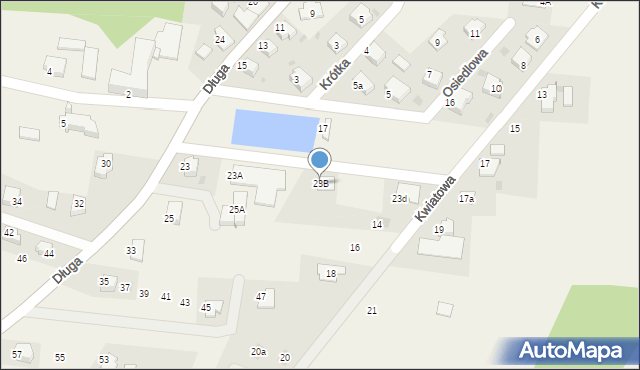 Hażlach, Długa, 23B, mapa Hażlach
