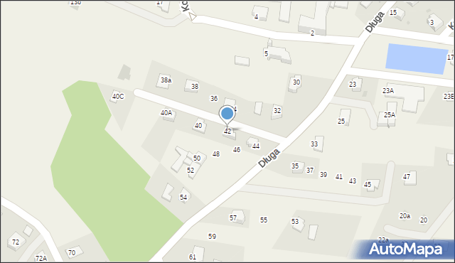 Hażlach, Długa, 42, mapa Hażlach