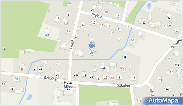 Huta Mińska, Długa, 2a, mapa Huta Mińska