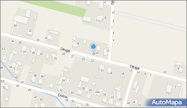Hutka, Długa, 16, mapa Hutka