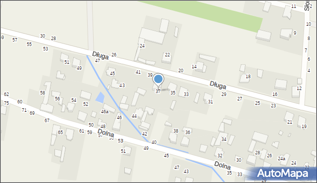 Hutka, Długa, 37, mapa Hutka