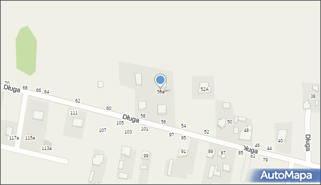 Hutka, Długa, 56a, mapa Hutka