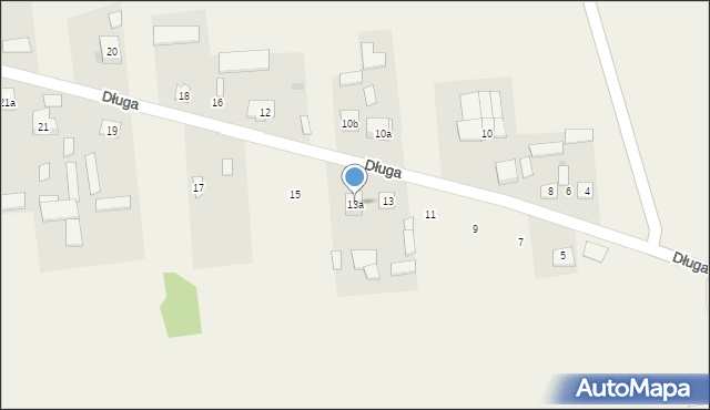 Jabłonna Średnia, Długa, 13a, mapa Jabłonna Średnia