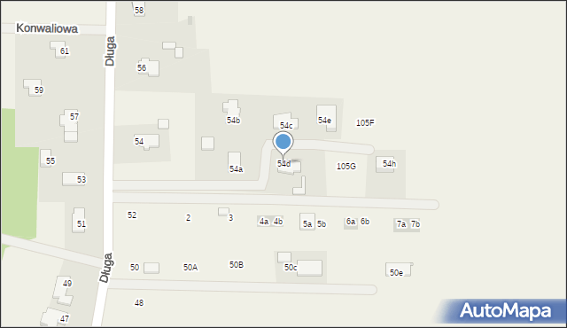 Janczewo, Długa, 54d, mapa Janczewo