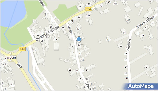 Jarocin, Długa, 4a, mapa Jarocin