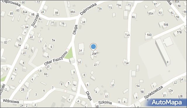 Jaworzno, Długa, 14a, mapa Jaworzno