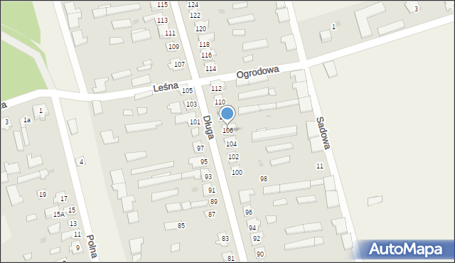 Jednorożec, Długa, 106, mapa Jednorożec